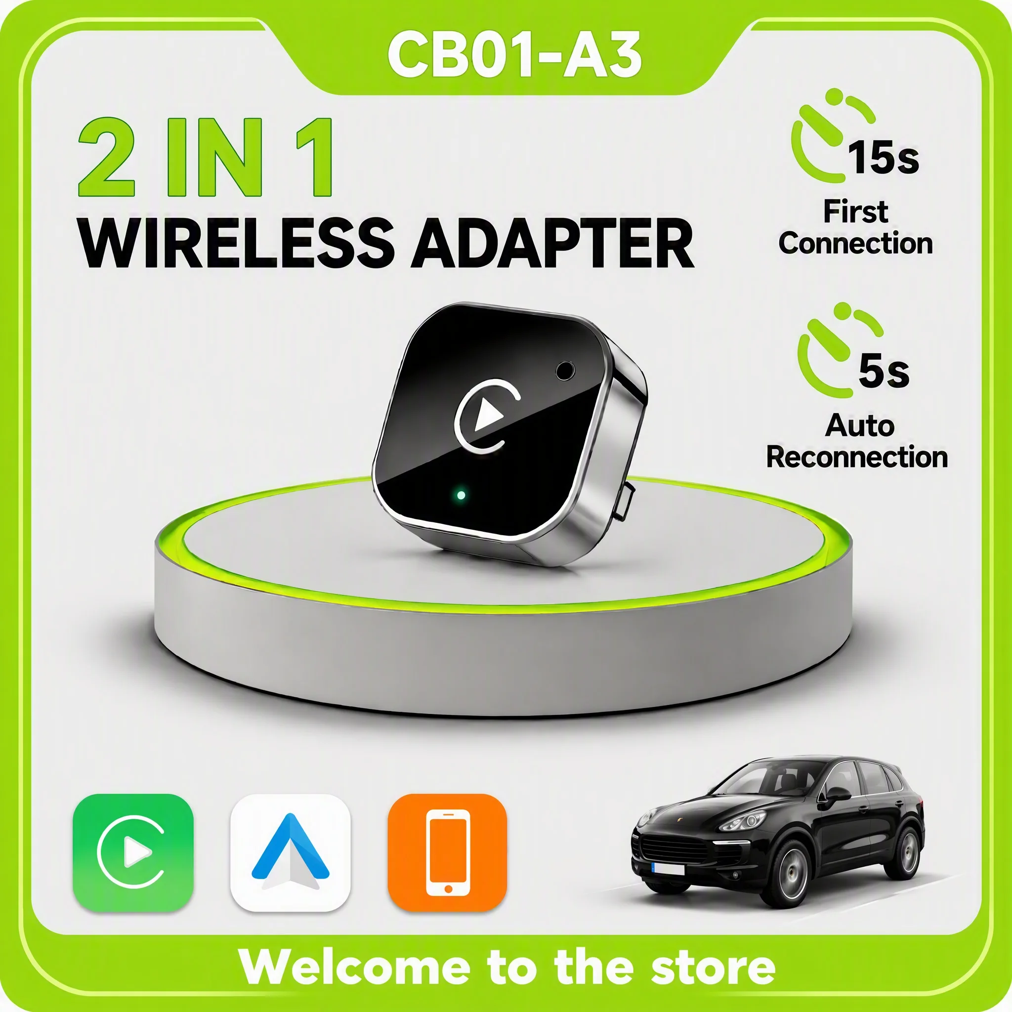 Wireless CarPlay Adapter 2025 Upgrade Wired CarPlay to Wireless, Mini USB Design for Cars with Built-in Wired Apple CarPlay Seam