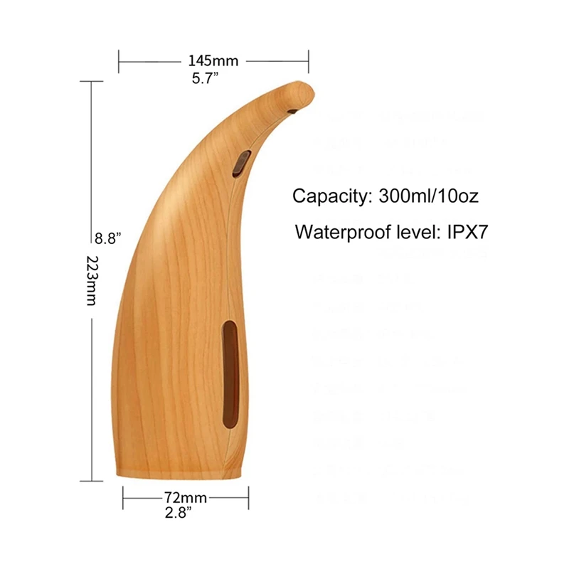 Automatic Sensor Soap Dispenser Touchless Liquid Handsoap Dispenser With Infrared Motion Sensor 300Ml/11Oz Easy To Use B