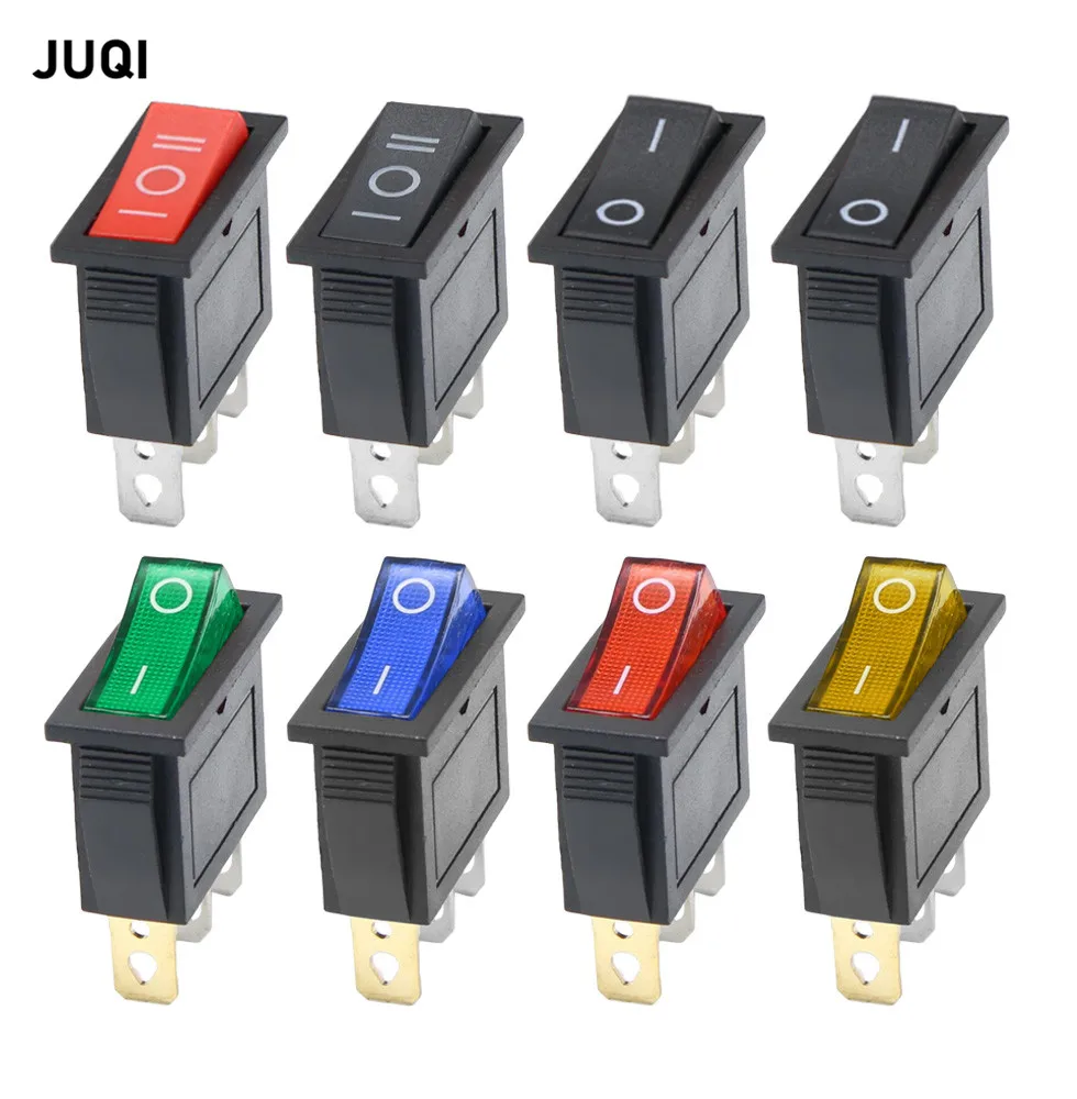 KCD3 Rocker Switch ON-OFF ON-OFF-ON 2 Position 3Pins Electrical equipment With Light Power Switch 16A 250V / 20A 125V AC