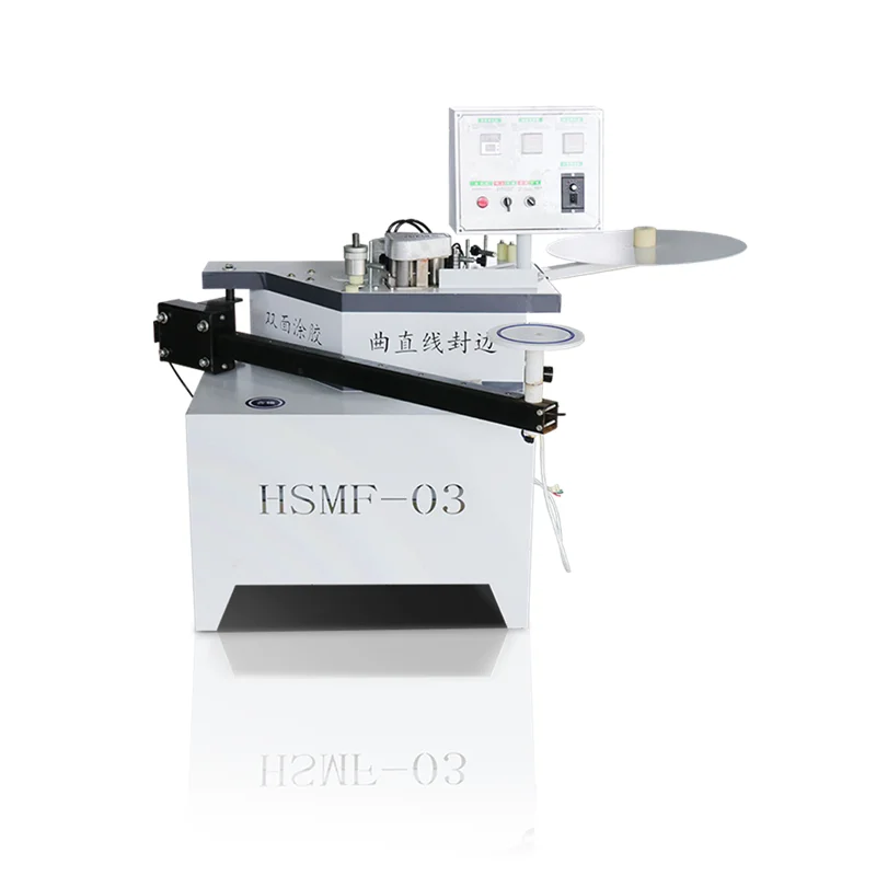 

Curved straight and diagonal workpieces Mini woodworking strapping machine Manual edge banding machine