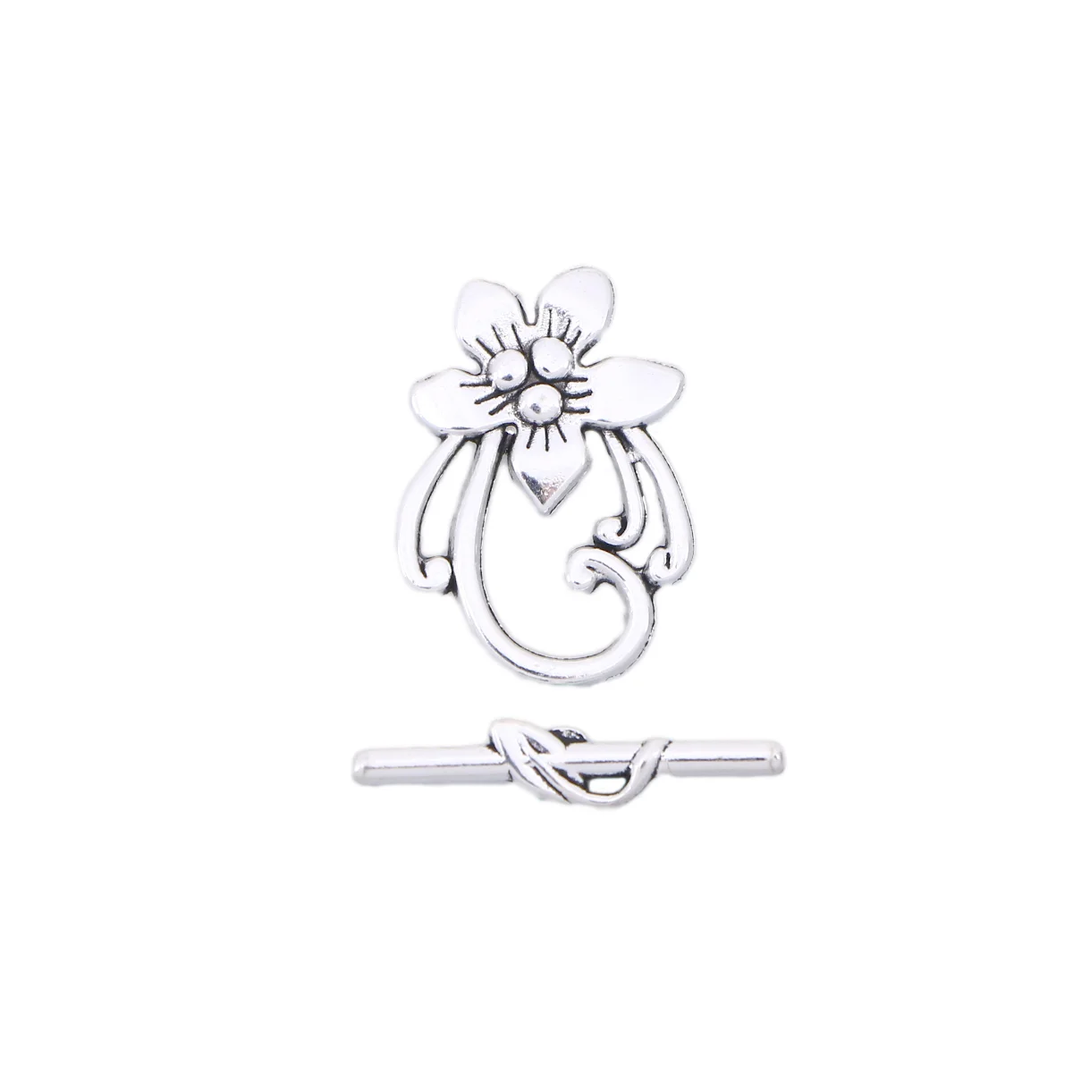 

20 Pcs Vintage Jewelry Bracelet Clasp Bulk Toggle Connectors Silver Clasps for Making