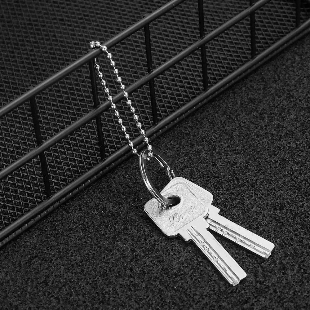 

10cm 12cm 15cmLength DIY 2.4mm Round Ball DIY Jewelry Beaded Chain Connectors Silver Ball Chain Keychain Tag