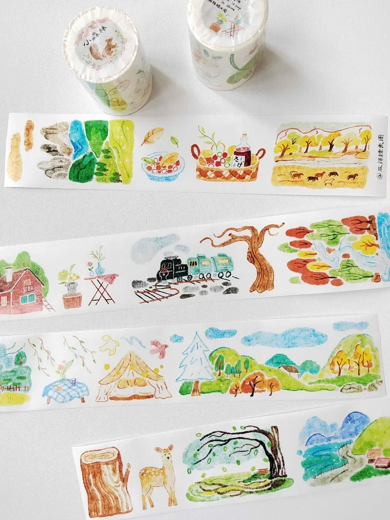 Normi Studio Little Forest Delicacy Matte PET Washi Tapes Collage Card Making Material DIY For Scrapbooking Journal Sticker