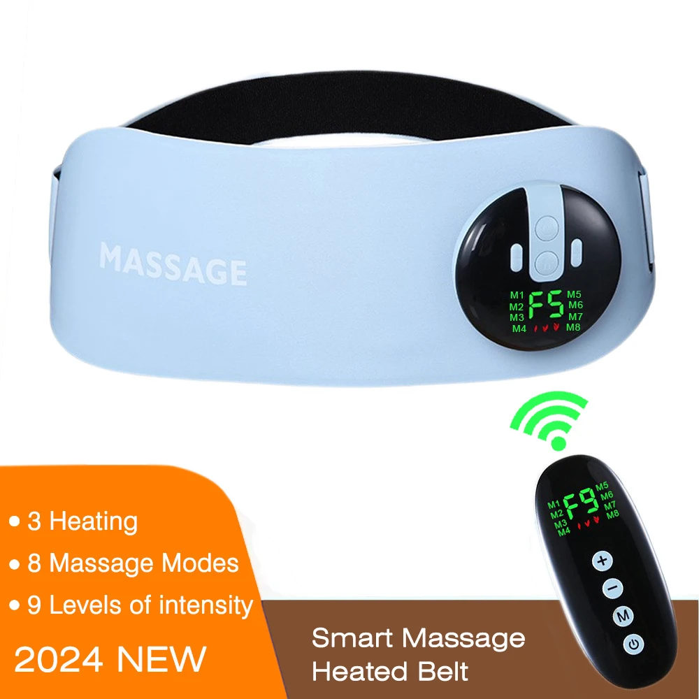 9-Speed Massage Belt 3-Gear Electric Heating 8-Mode EMS Vibration Hot Compress Massager Electroestimulador Muscular Belly Warmer