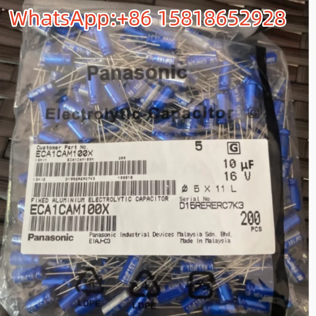 10pcs 10uF 16V ญี่ปุ่น Panasonic Audiophile ตัวเก็บประจุ 16V10UF 5*11 AM แฟลชสีฟ้า Robe F