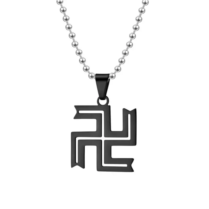 New Fashionable And Exquisite Stainless Steel Buddhist Swastika Pendant Necklace For Men And Women Religious Jewelry Wholesale