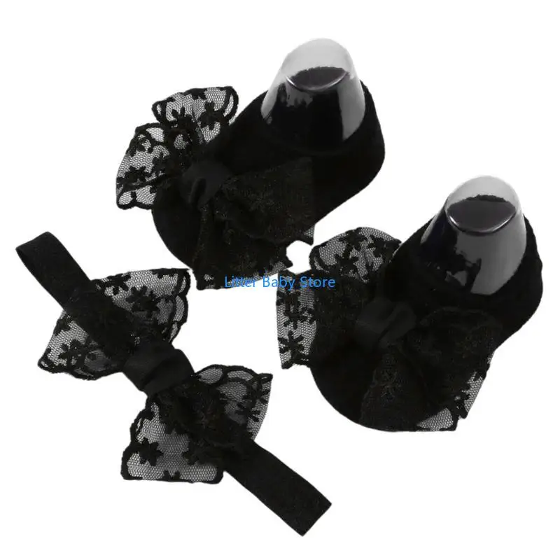 N80C Детские носки-тапочки с повязкой на голову Нескользящие шаговые носки Детские прогулочные носки для девочек