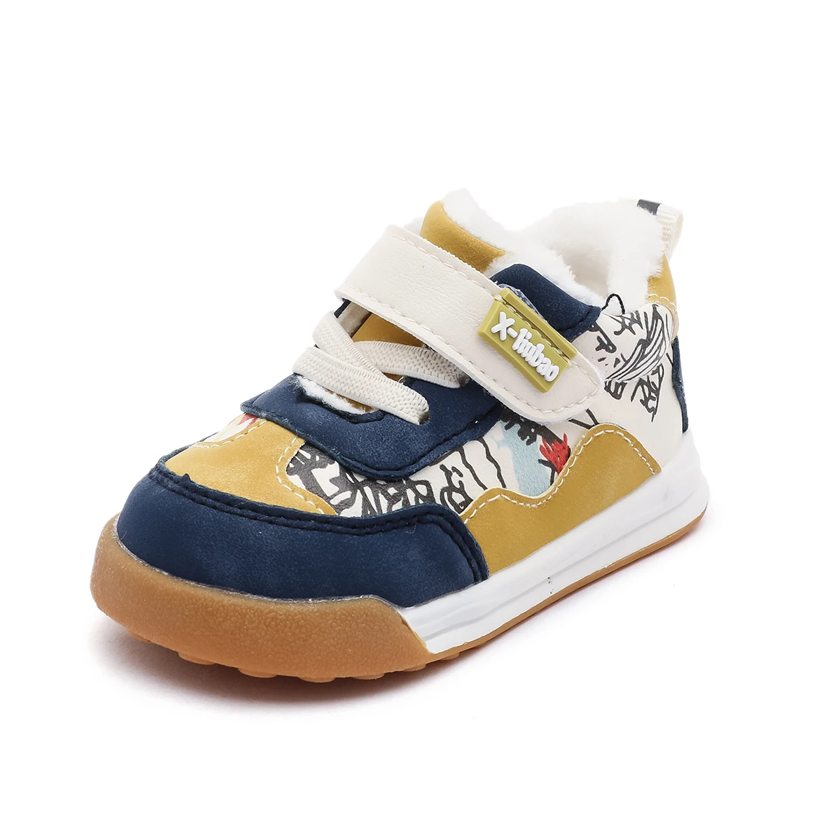 

Toddler Boys Girls Warm Sneakers Non-slip Shoes for 1-3Years First Walking Shoes