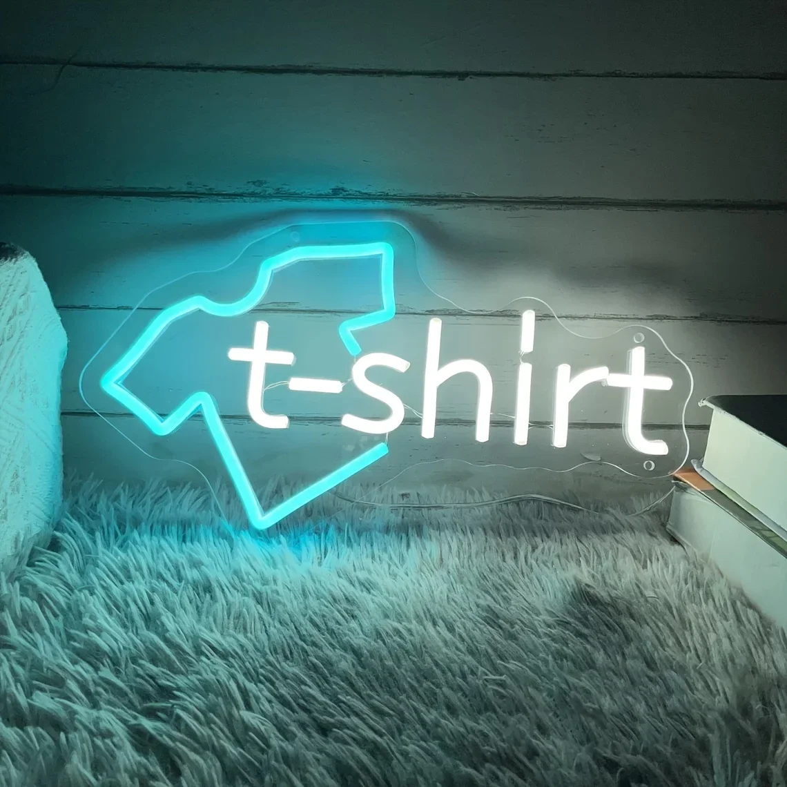 LED ضوء النيون تي شيرت النيون تسجيل USB بالطاقة للملابس بوتيك غرفة نوم غرفة الغسيل المنزل رجل الكهف جدار ديكور هدية ل بوس