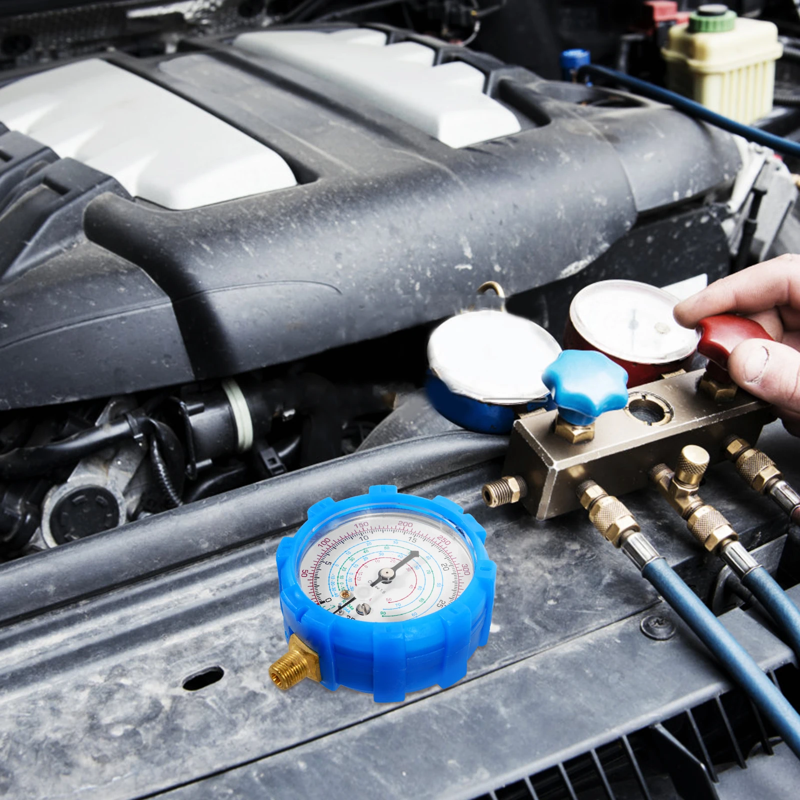

Air Conditioning Refrigerant Refill 134 22 410 Low Pressure Mechanical Manifold Gauge Repair Tools Fluoride Adding Gauge