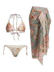 Maillot de bain imprimé floral, ensemble deux pièces, sexy, à la mode, pour femmes, vêtements de plage, pour les vacances, nouvelle collection, 2023