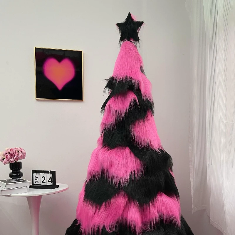 

Christmas tree plush shop Internet celebrity holiday set window photo props handmade photo