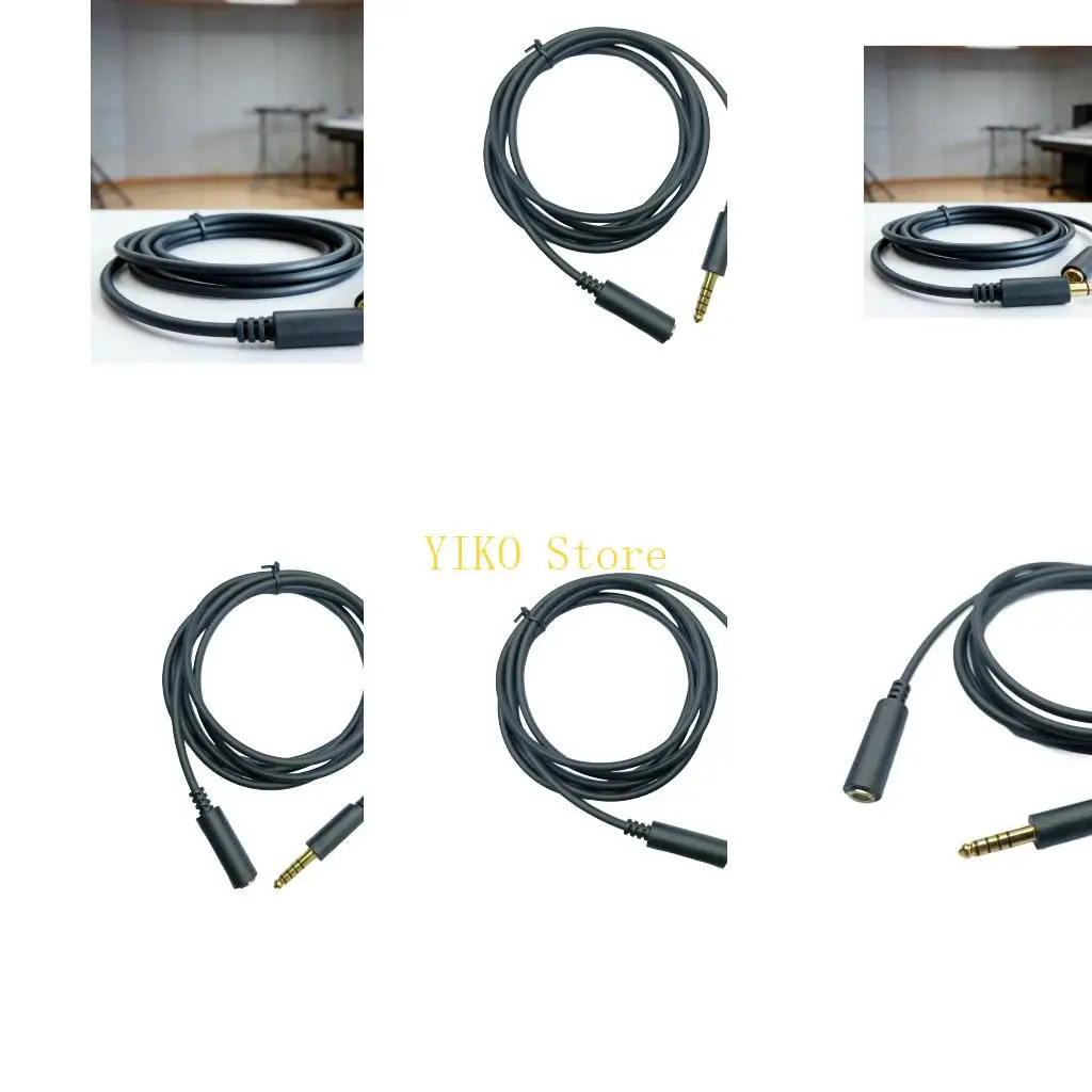 K32C Headphone Extension Cord with 4.4mm Male End and 3.5mm Female End, 2m Cable for Music Units, Shelf Routing, and Desk Use