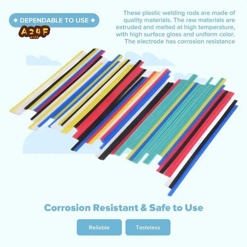 

A24F-Plastic Welding Repair Rods 60 Pieces Plastic Welder Sticks For Car Bumper Plastic Repair Hot Air Gun