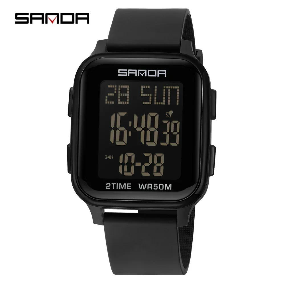 

SANDA 6211 Student Fashion Trend Multi functional Waterproof Men's and Women's Form Display Electronic Watch Electronic Watch