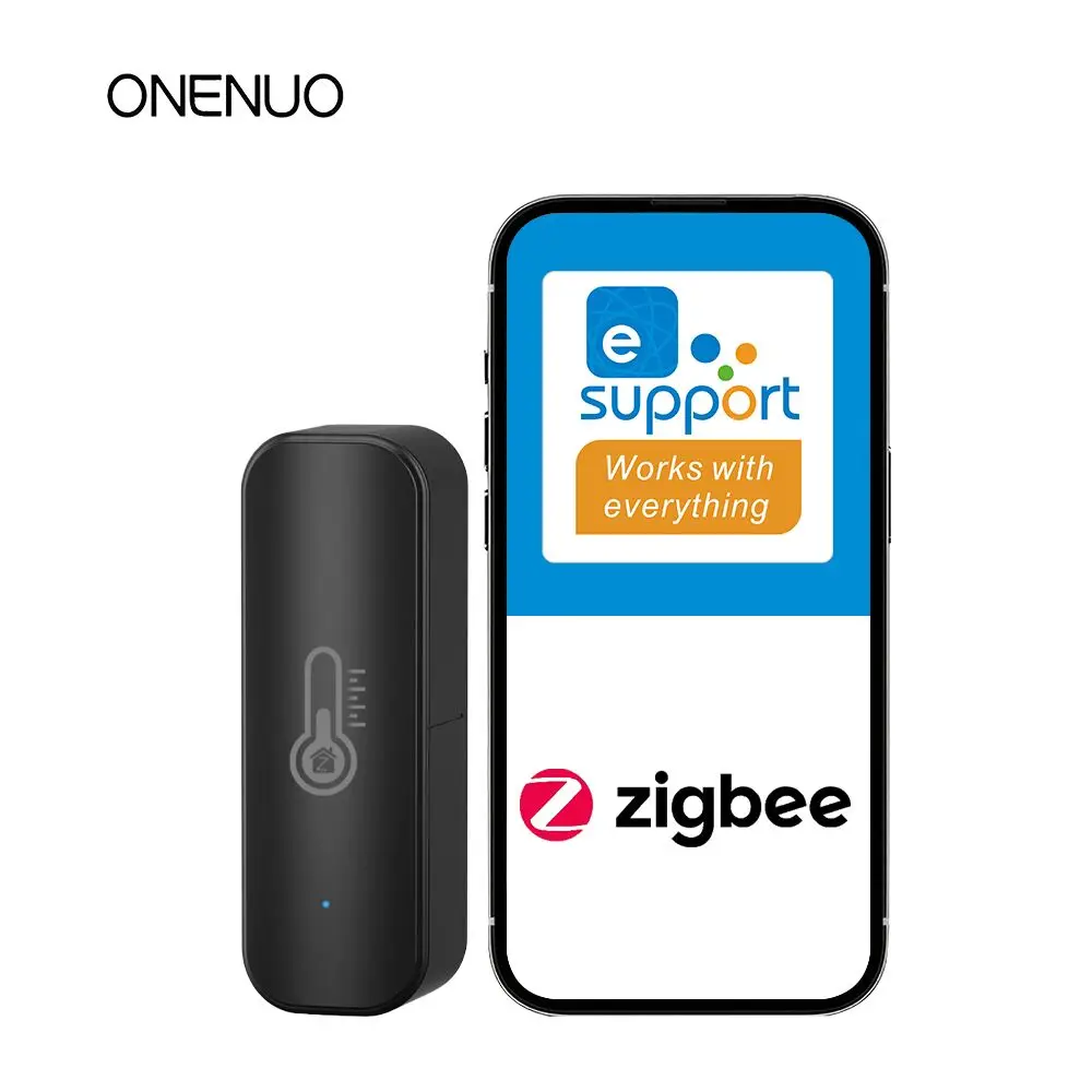 eWelink Smart Temperature and Humidity Sensor Home Environment Monitor APP control work with ZIgbee gateway