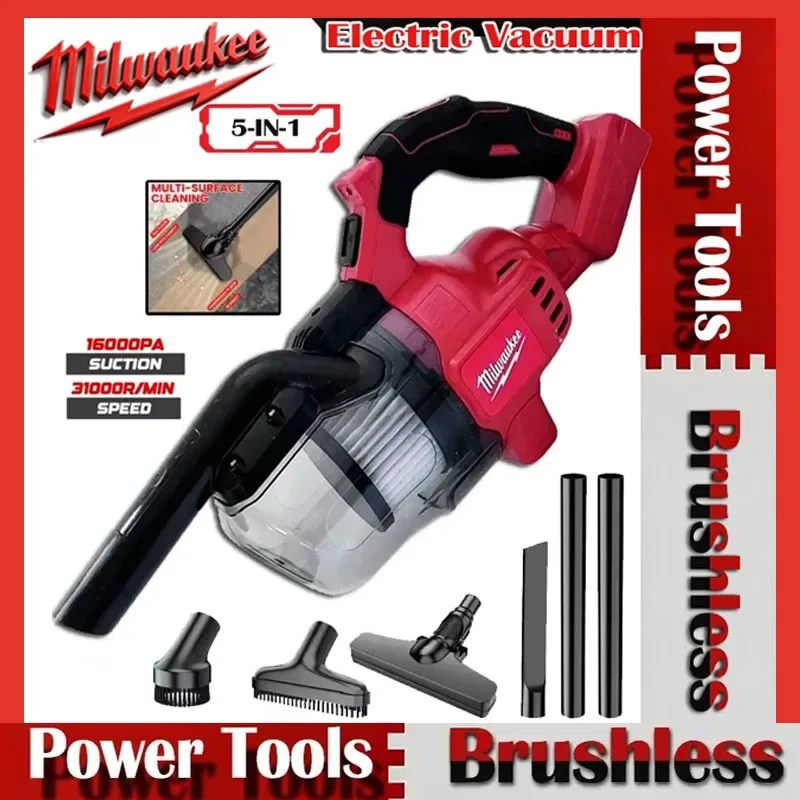 

Milwaukee светодиодный беспроводной электрический пылесос 18 В портативный аккумулятор для бытового промышленного строительства инструмент для чистки