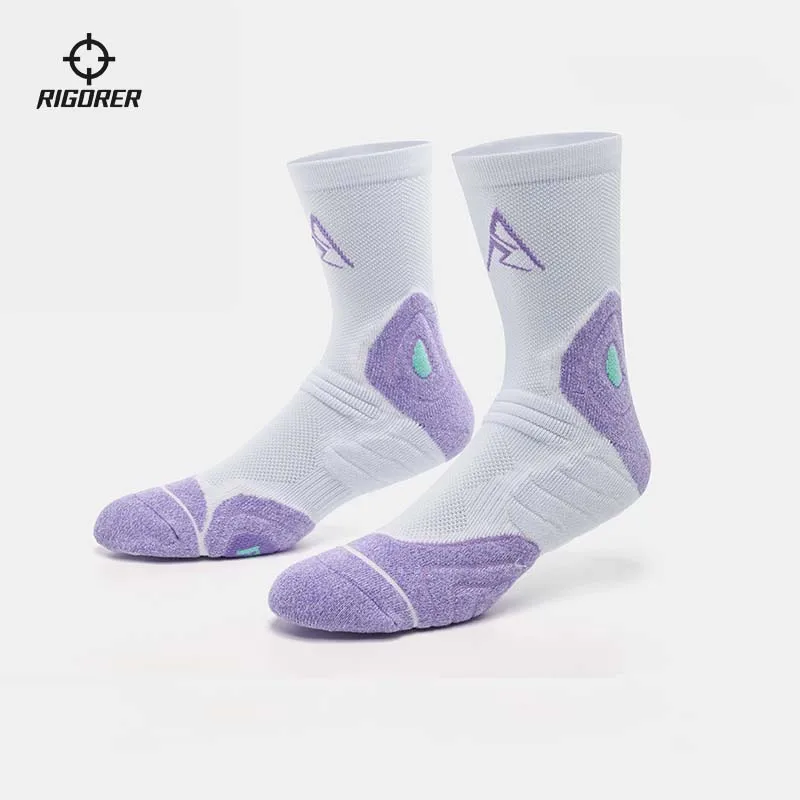 RIGORER AR logo Rigorer Austin Reaves Basketball Socks Pro Training Stockings Non-slip Thickened Sports Socks