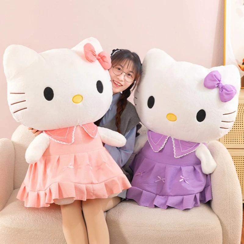 

Плюшевая игрушка Hello Kitty Sanrio, 40-60 см, большой размер, мультяшный персонаж, мягкая игрушка-сквиши, украшение, подарок