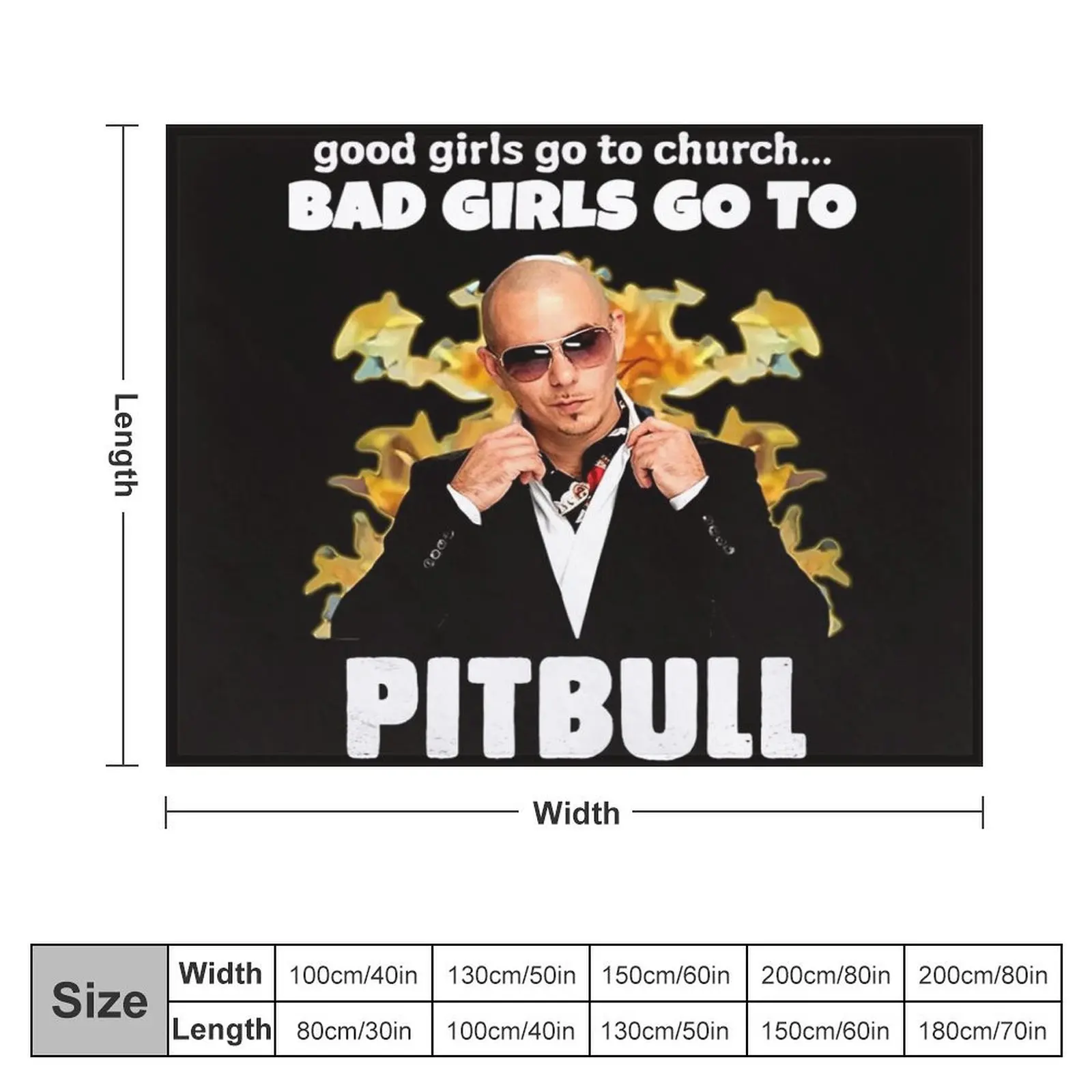 Good Girls Go Church Bad Girls Go Pitbull Throw Blanket Thins Loose Luxury Designer Blankets