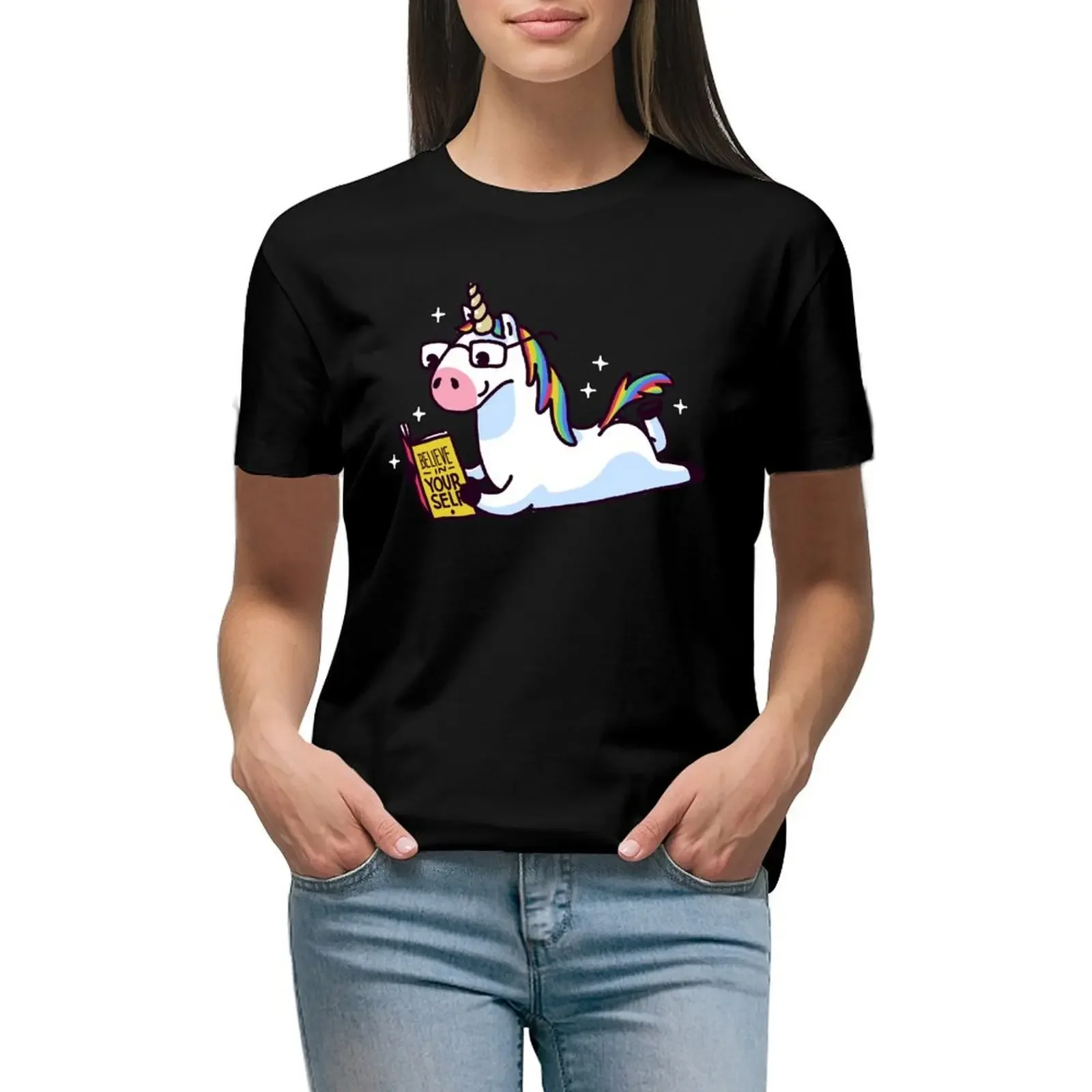 

Unicorn Believe in Yourself Magically Fabulous II T-Shirt sports fans tops heavyweights aesthetic clothes Woman fashion