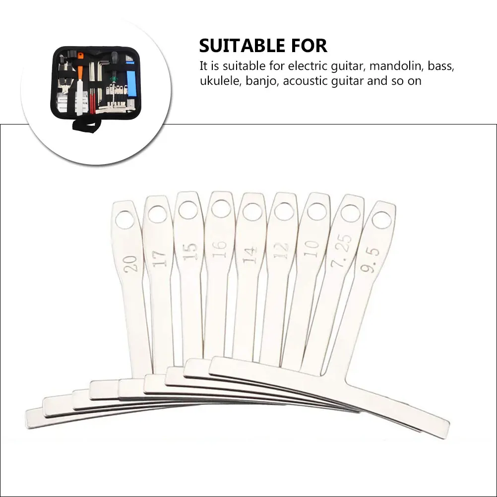 

1 set Guitar Repair Tool Kit Maintenance Accessories Electric Acoustic Bass Ukulele Banjo Stainless Steel Polyester