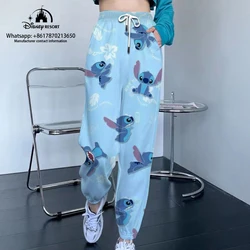 2024 Mickey Minnie güz sıcak satış Kawaii kadın moda rahat koşu Sweatpants sokak tarzı İpli pantolon y2k