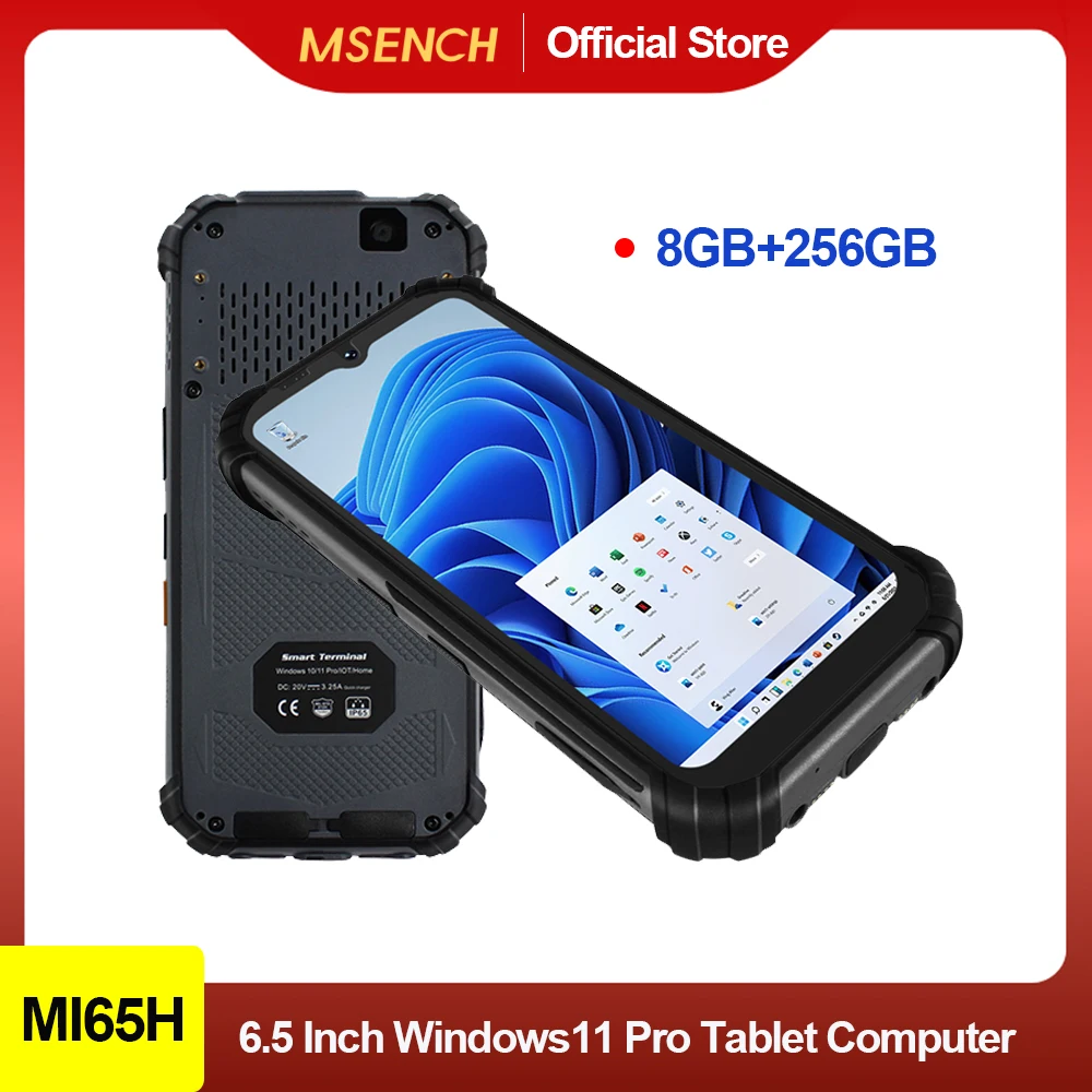 

Windows 11 Pro Mini Rugged Tablet Handheld 2D Mobile Barcode Scanner Terminal Charge Cradle Waterproof Tablet 8GB RAM 256GB ROM