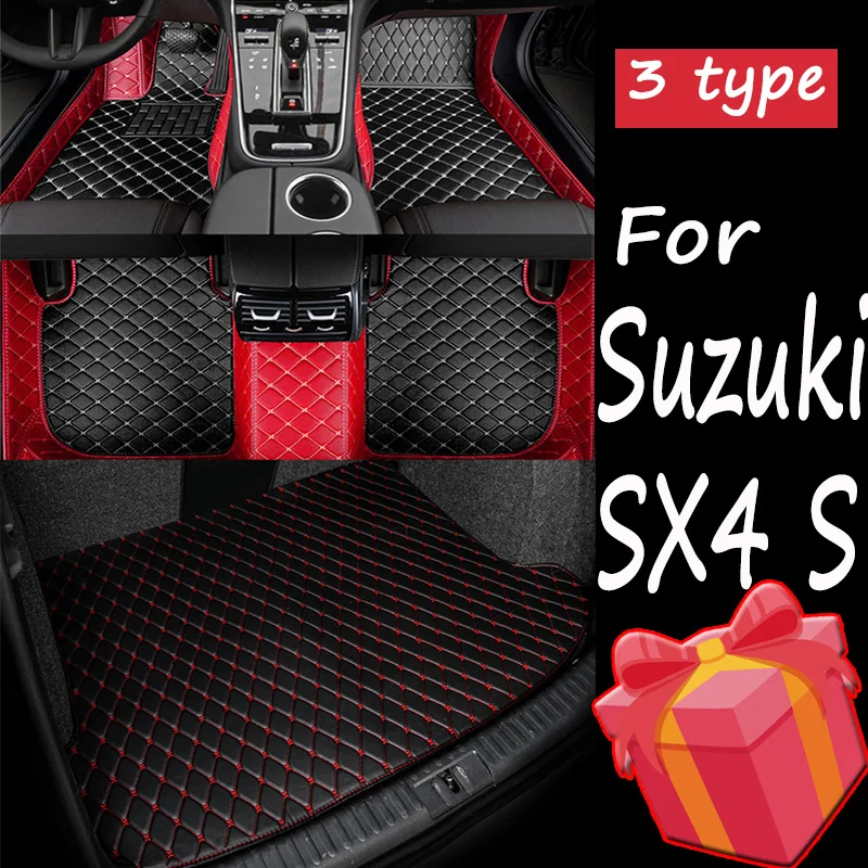 Car Floor Mats For Suzuki SX4 S Cross 2020~2022 AUTO DropShipping Center Interior Accessories Leather Carpets Rugs Foot Pads