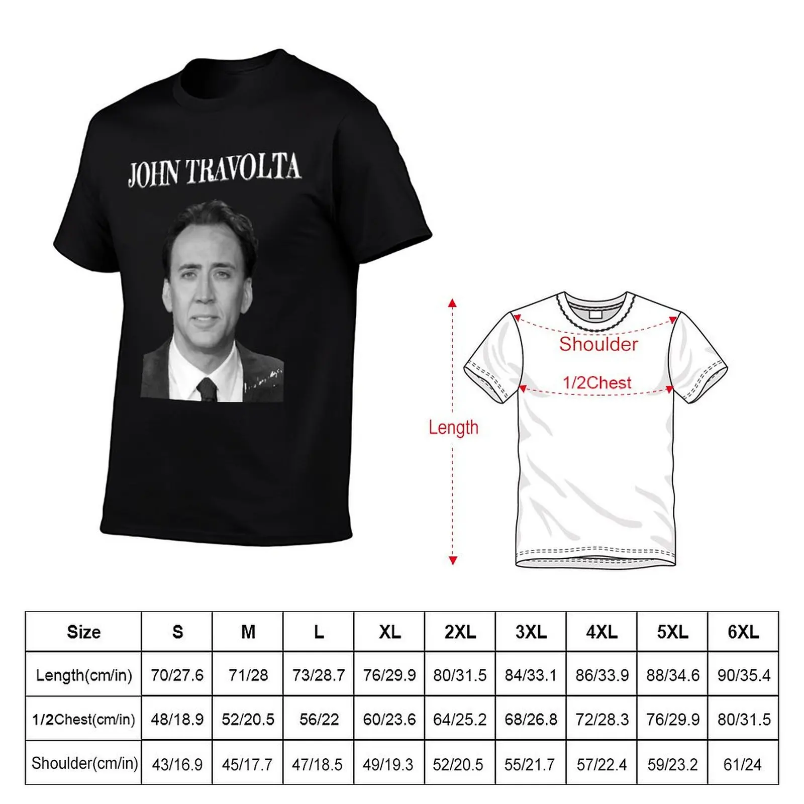 Nicholas Cage as John Travolta - Nicolas Cage - Nick Cage - Nic T-Shirt hippie clothes shirts graphic tee t shirts for men