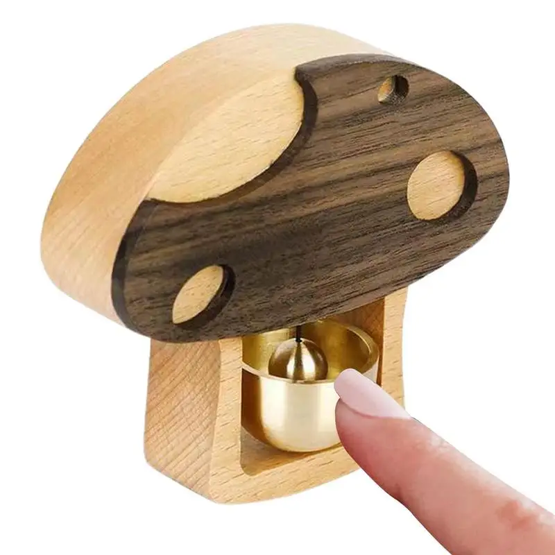 

Wood Door Bell Mushroom Shape Door Bell Magnetic Bell For Door Opening Wind Chime Bell Ornament Home Entrance Bell Decoration