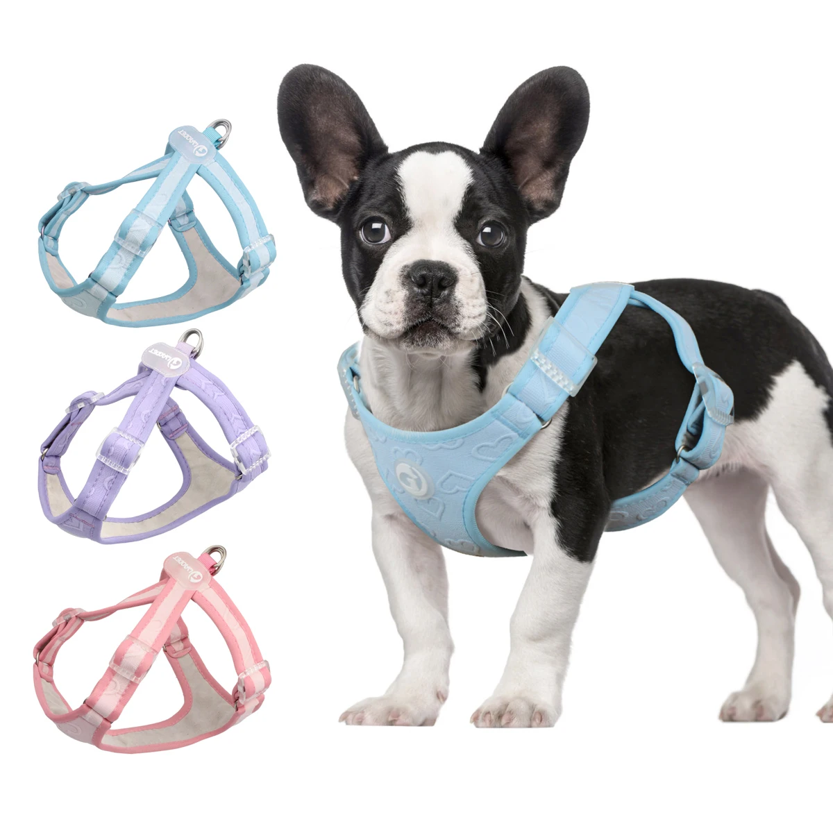 

Pet Dog Nylon Vest No Pull Comfortable Lightweight Love Harness For Medium And Small Walking Dogs French Bulldog Chihuahua Pug