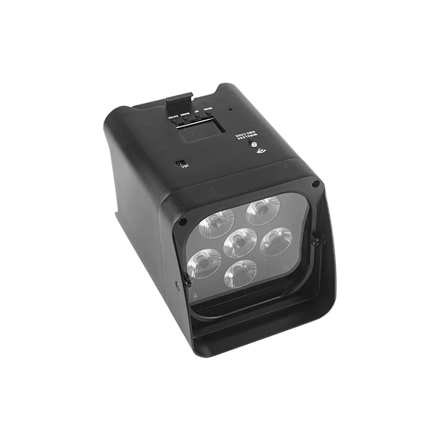 بطارية تعمل بالطاقة Uplights قابلة للشحن الاسمية يمكن 6x18 واط RGBWA + UV LED Uplight 9600 مللي أمبير APP/العن بعد/DMX512 أضواء المسرح التحكم Uplight