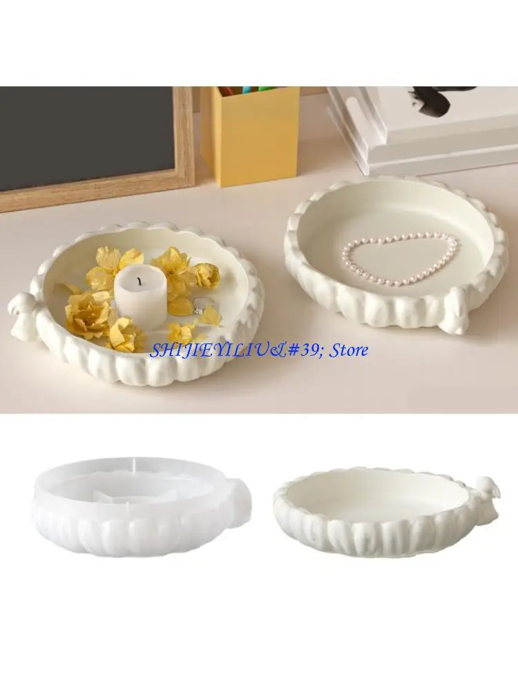 E21F Silicone Rabbit Shaped Plate Mold Epoxy Mould for Unique Decorative and Functional Tray Heat Resistant Jewelry Mould