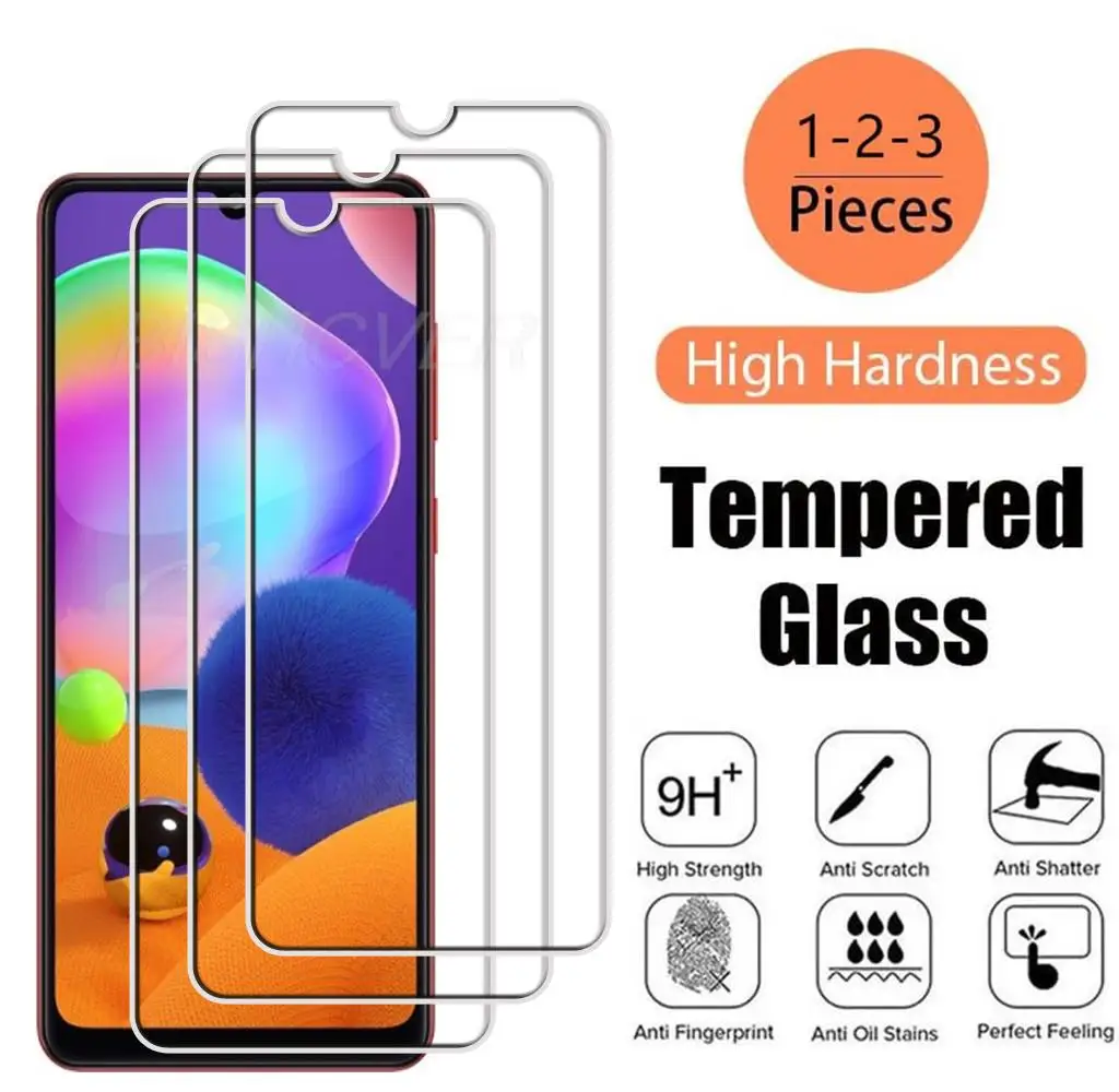 Tempered Glass For Samsung Galaxy A41 A51 A71 M32 M42 M52 5G M62 A02s A11 A21 A21s A30 A31 A40 Screen Protector Cover Film