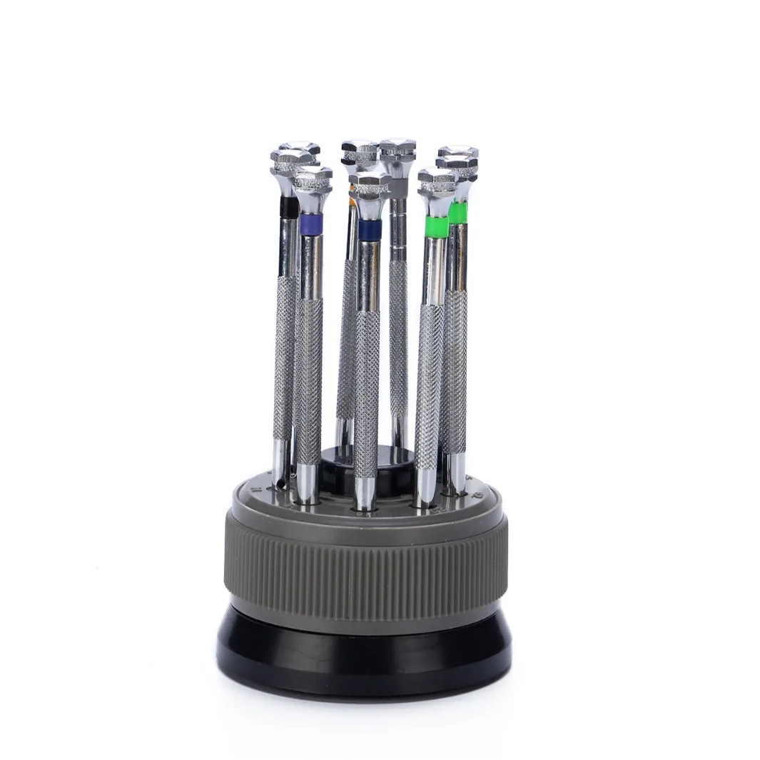

Professional watch repair tools, set screwdriver, rotating base pure steel screws