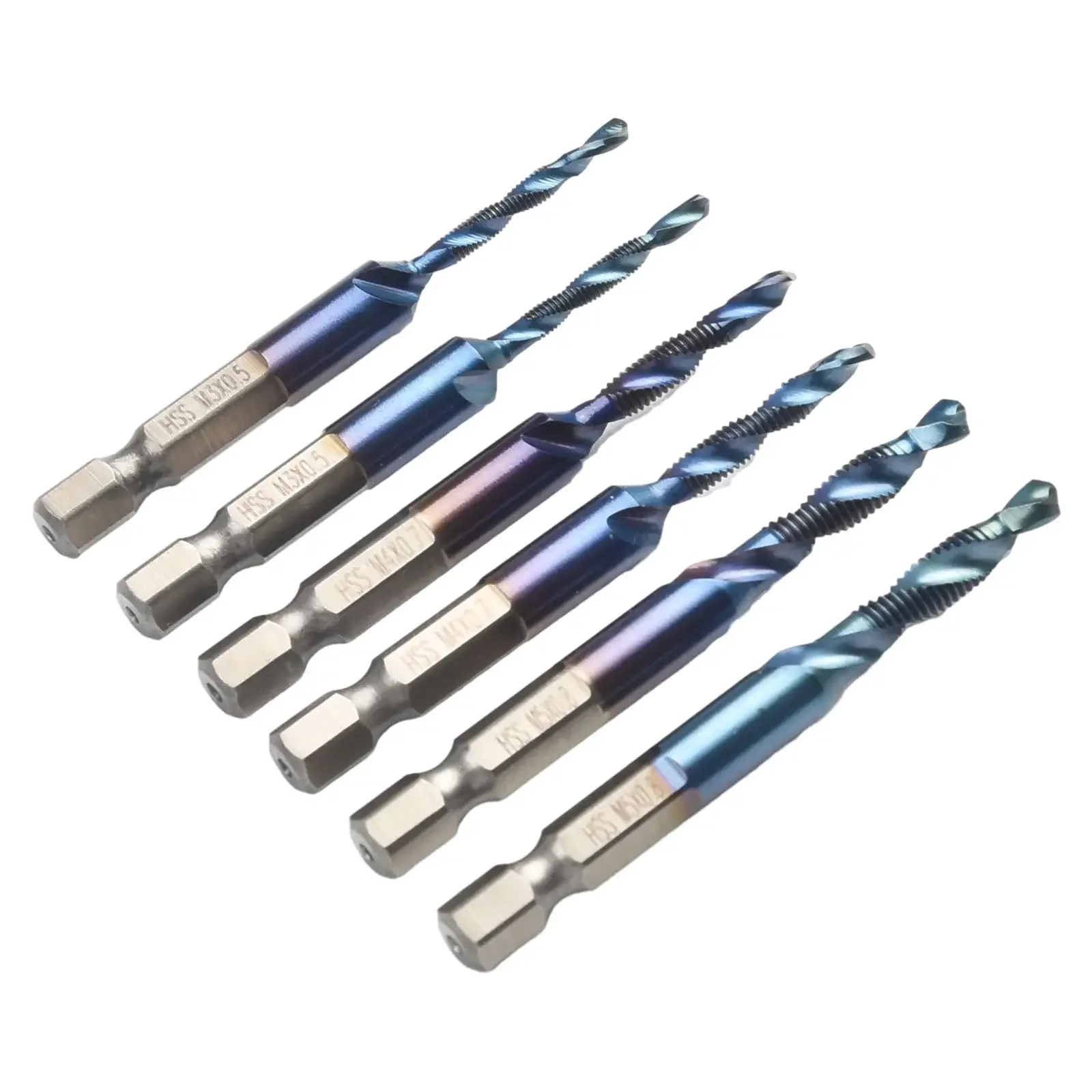 Composiet Boor Bit Tappen Boor Hex Schacht Boor Snel Verwisselen Hex Schacht Boor Set Voor Eenvoudige Compatibiliteit Met Elektrisch Gereedschap 12 Stuks