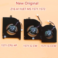 New Original Laptop  Cooling fan For Msi Creator Z16 A11UET MS-1571 MS-1572 BS5405HS-U4W BS4505HS-U5C 1571-G-CCW 1571-CPU-4P 5V