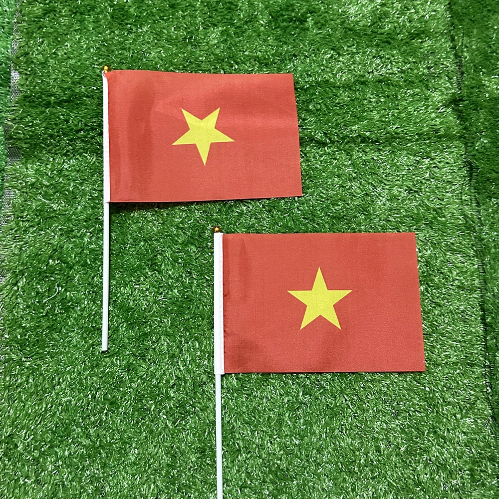 Bandeja de mano Vietnam – Banderín decorativo con poste 21x14cm - imagen 5