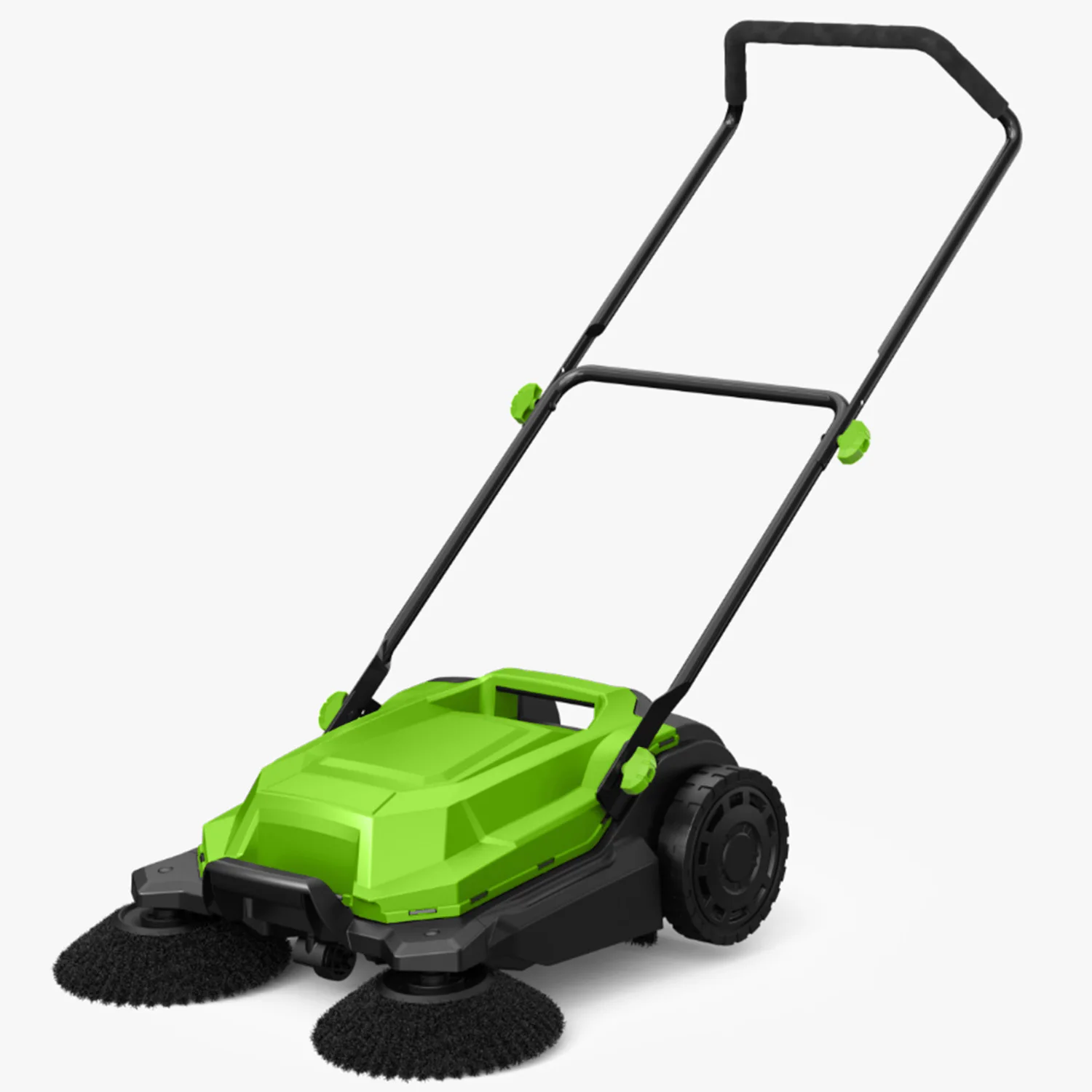 Vertak-A Hand Push Floor Sweeper Garden Road Cleaning Tool Multi Function Outdoor Floor Sweeper Machine with 24L Collector