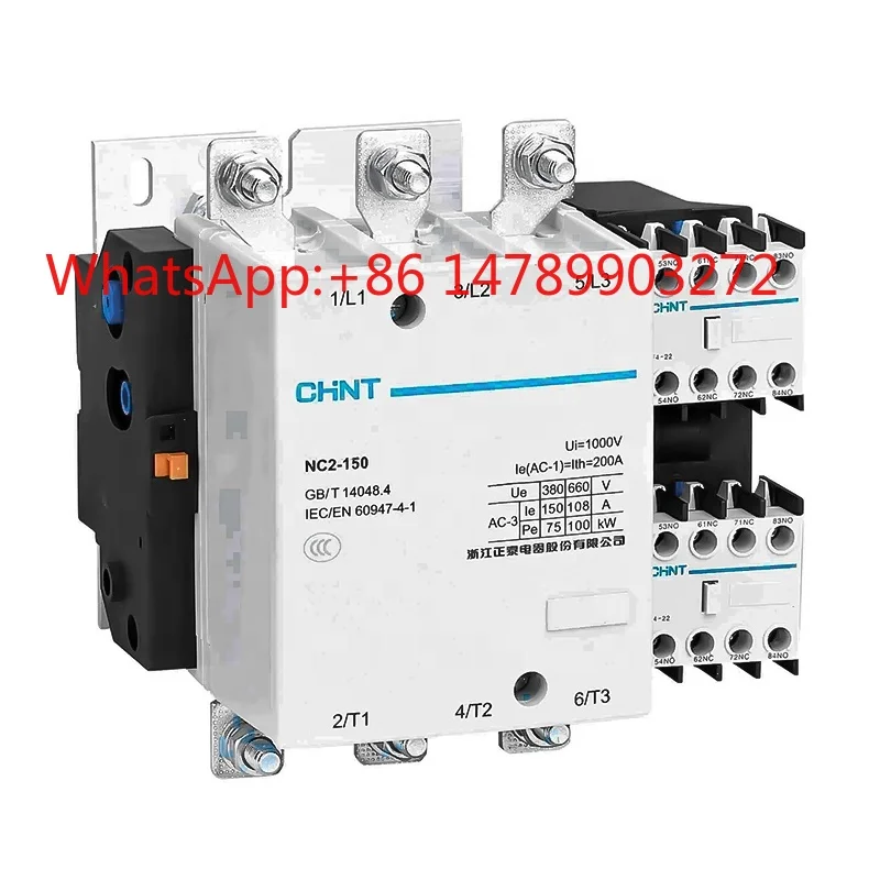 Chint Contactor 220V CHINT NC2 High Precision 3Pole Contactor NC2-150A NC2-185A AC 110V 4Pole Contactor