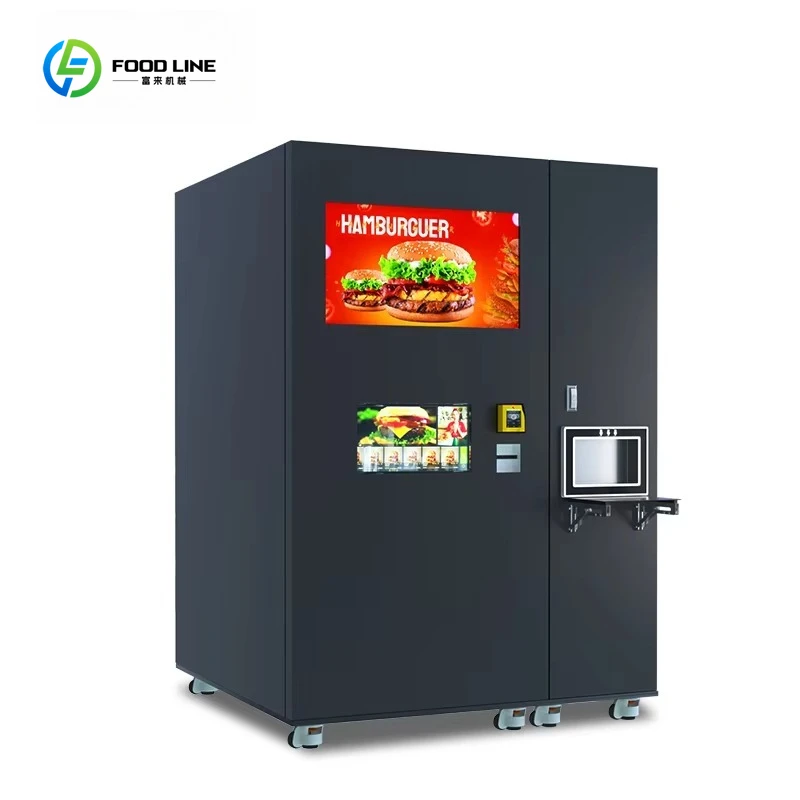 Smart Touch Screen Vending Machine Hot Food Hamburger Vending Machines for Sale