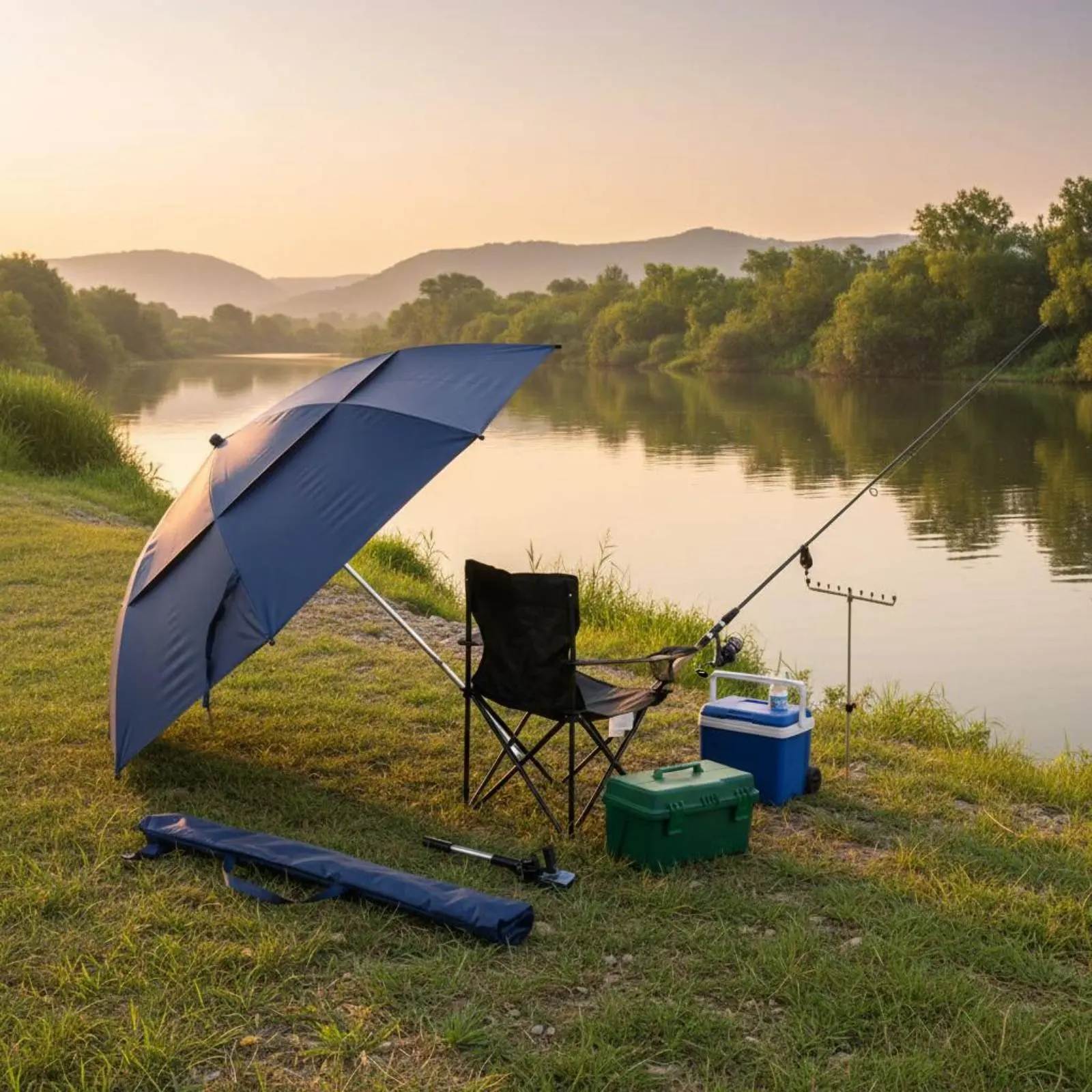 

Fishing Chair Umbrella Protection Clamp Umbrella Portable Folding Shade Foldable Outdoor Accessory Lightweight for Camping