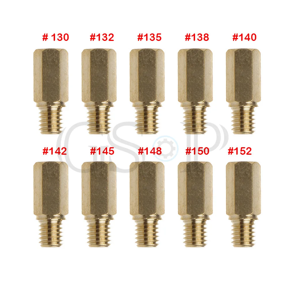 10Pcs Fuel Tap Motorcycle Carburetor Main Injectors Nozzle Slow Pilot Jet for PWK PWM Keihin OKO CVK NSR KSR Carb Set