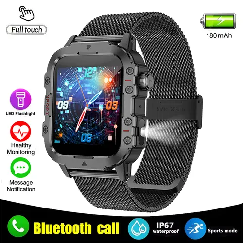 2026 New Military Smart Watch Men IP67 3ATM Outdoor Sports Fitness Tracker Health Monitor 1.44Inch BT Call Smartwatch - Image 10