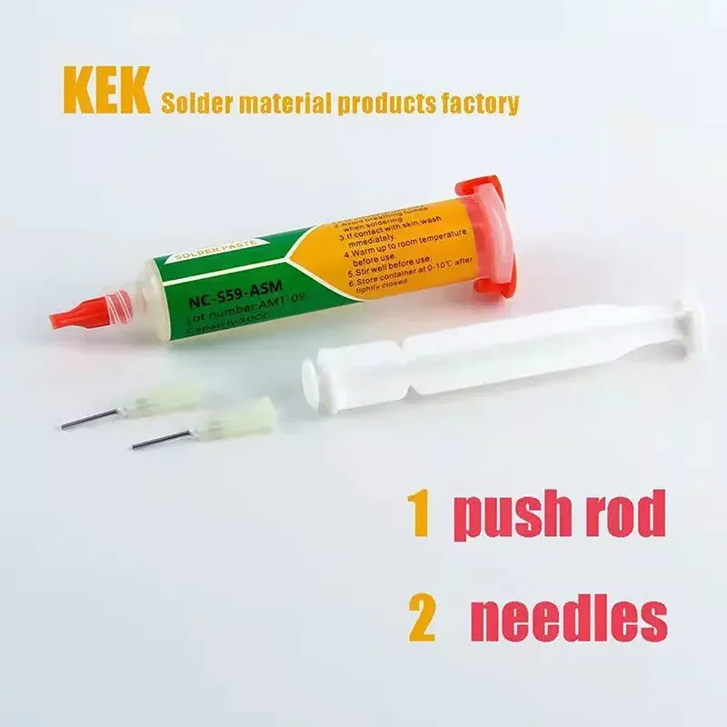 NC-559-ASM topnik 10cc bez czyszczenia Nc 559 topnik lutowniczy SMD BGA Reballing topnik spawalniczy Amtech przepływ spawalniczy + igły narzędzia do lutowania