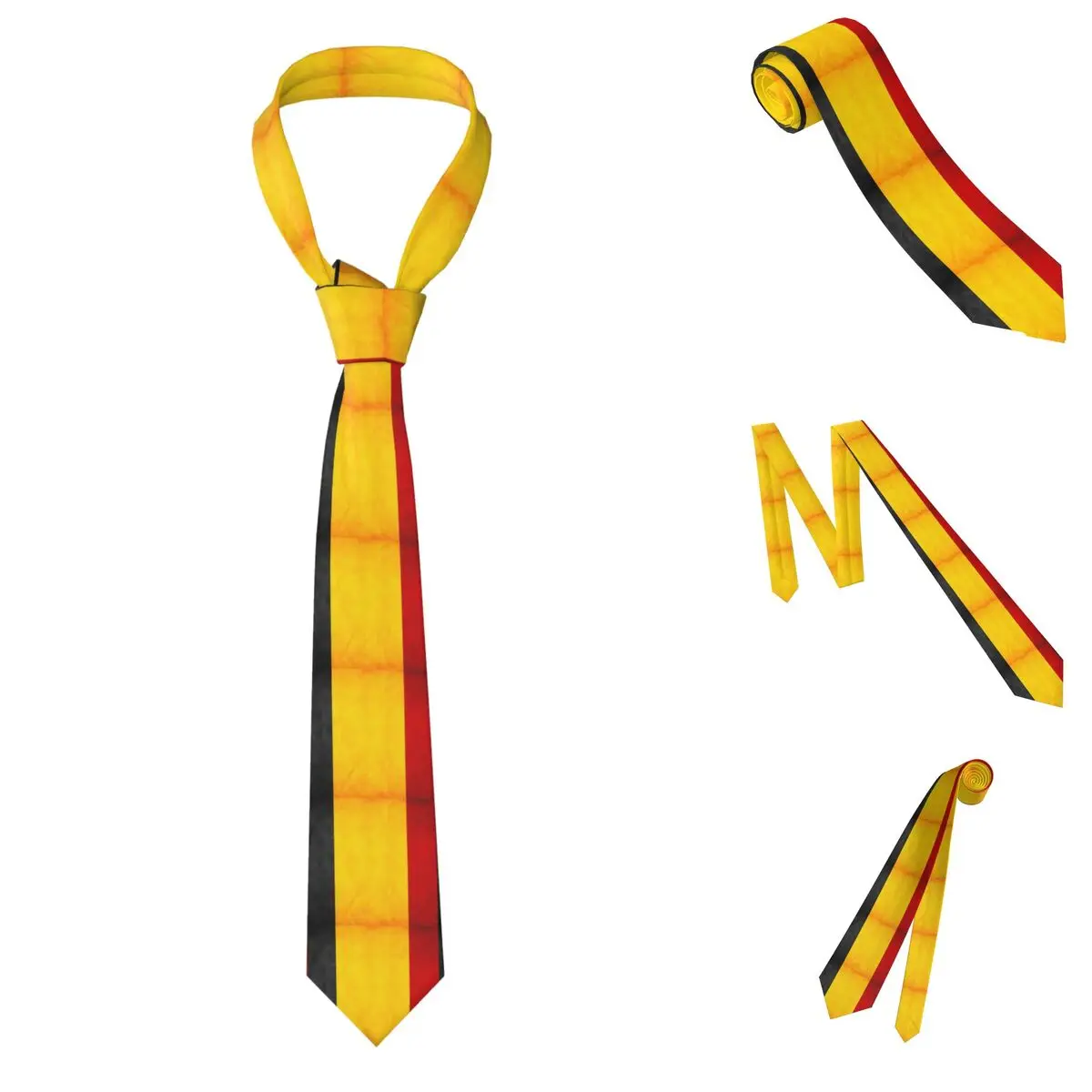 Belgium Belgian Flag National Flag Of Belgium Necktie for Men Silk Polyester 8 cm Neck Ties Party Accessories Tie Gravatas