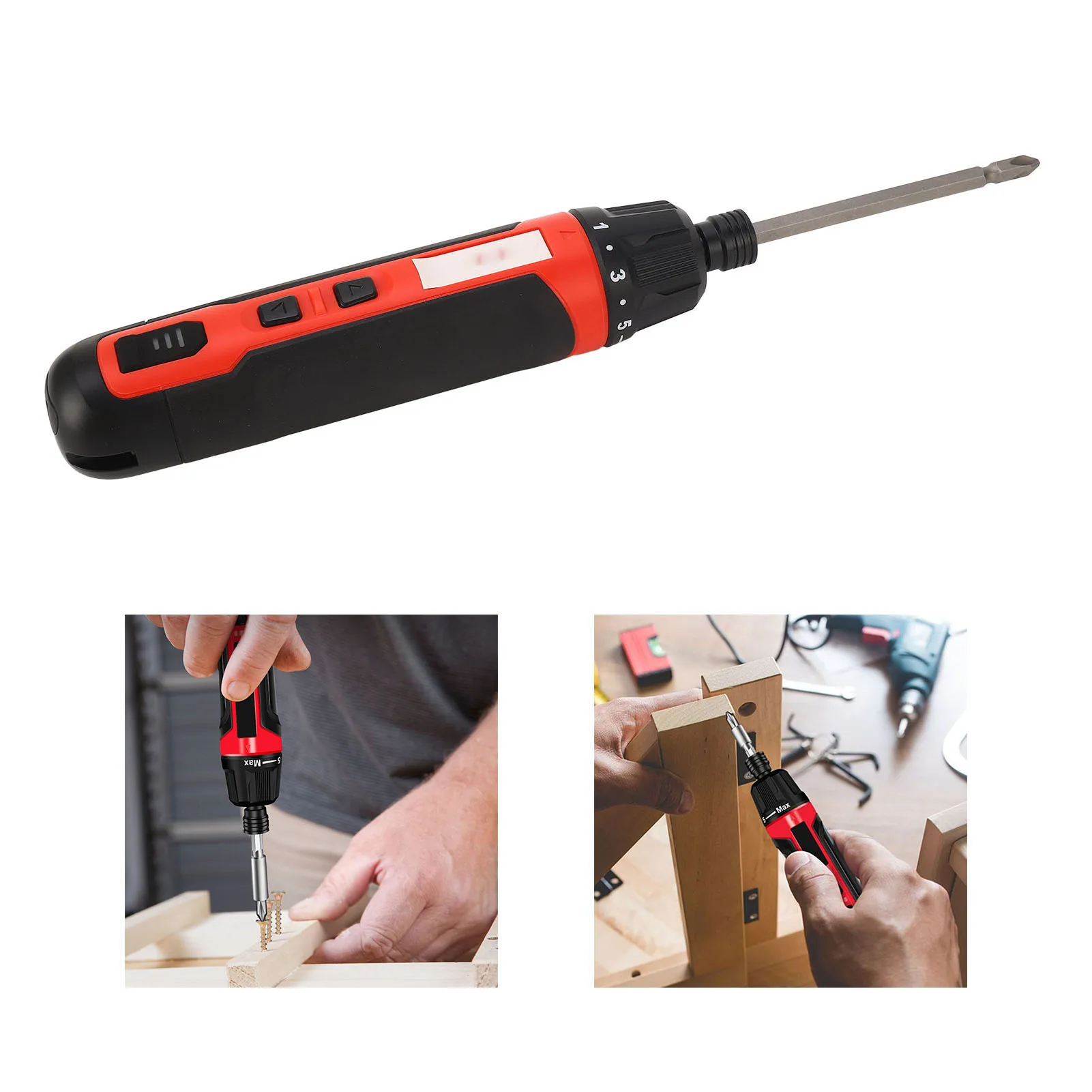 

Электрическая отвертка, 360 об/мин, 6 передач, торсионная, вперед, обратный, вращающаяся, перезаряжаемая, мини-набор отверток, отвертка