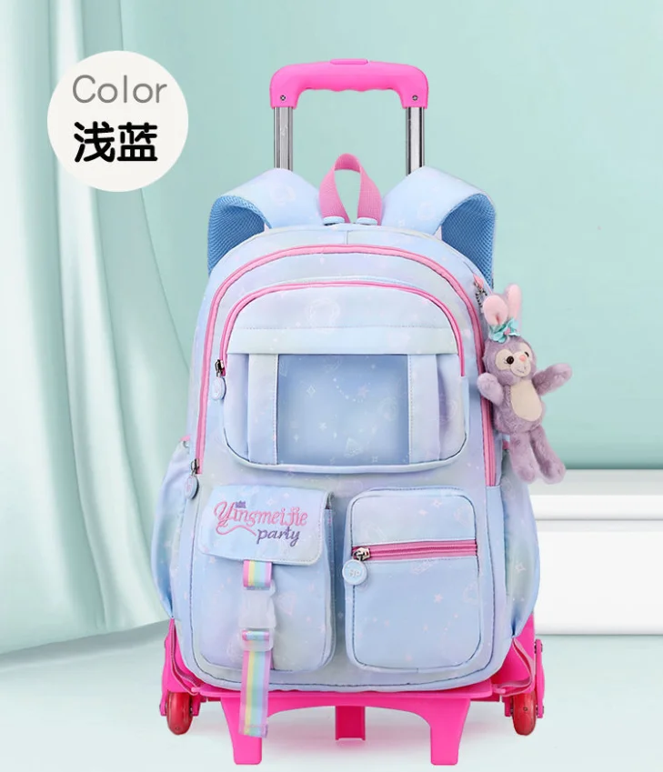 SYDARSYN Mochilas Escolares Con Ruedas Mochilas Estudiantes Trolley Cabina De Equipaje Mochila Escuela De Viajes Maleta Trolley Bolsas Para Niñas