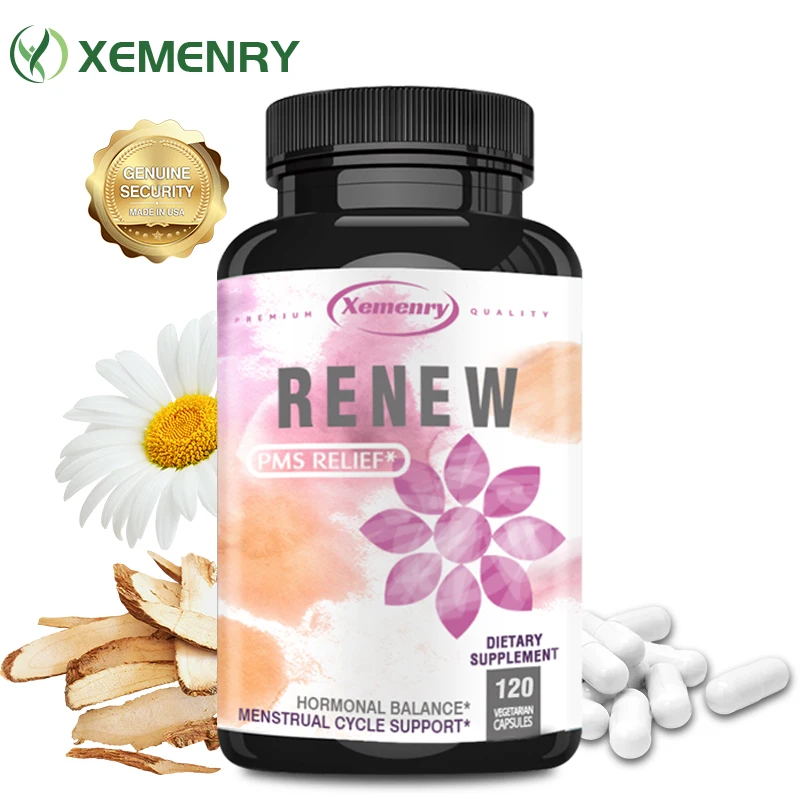 Restore PMS Relief Supplement, Female Hormone Balance Menstrual Cycle Support, Multivitamins, Cramps, Mood and Monthly Wellness